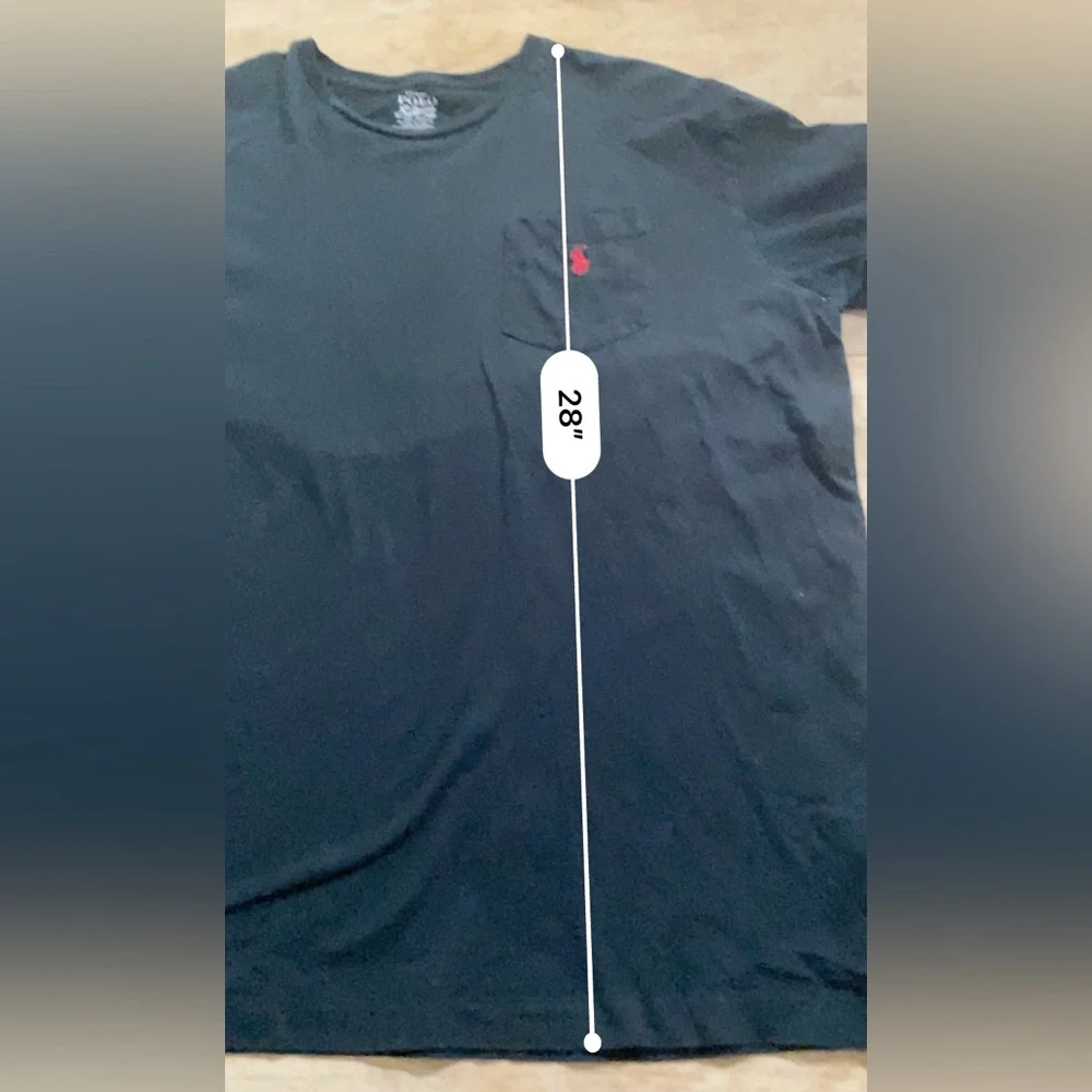Polo Ralph Lauren Men’s‎ Sz L Black Crewneck Jersey Long Sleeve Pocket Tee